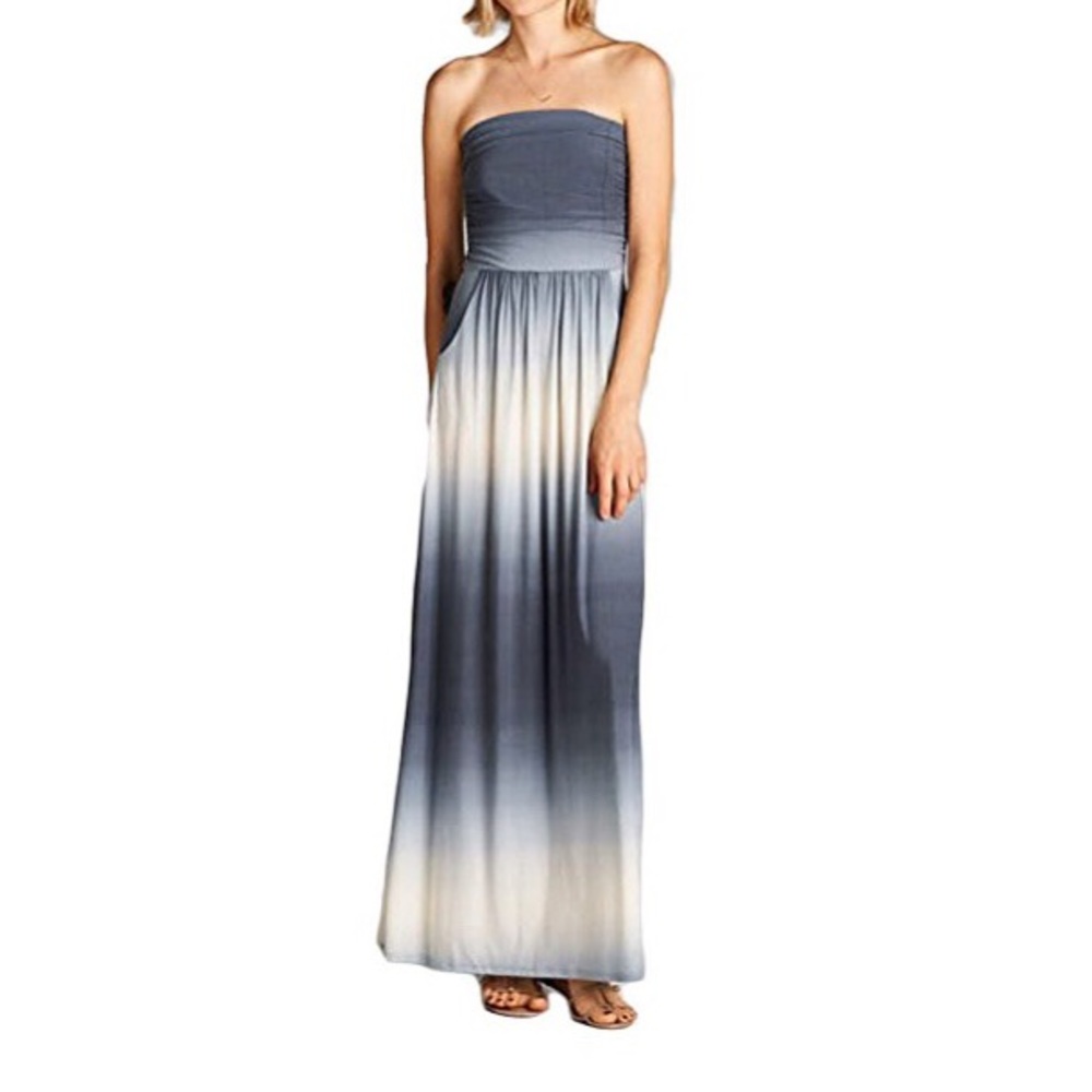 Vanilla Bay Tie-Dye Strapless Maxi Dress - Large